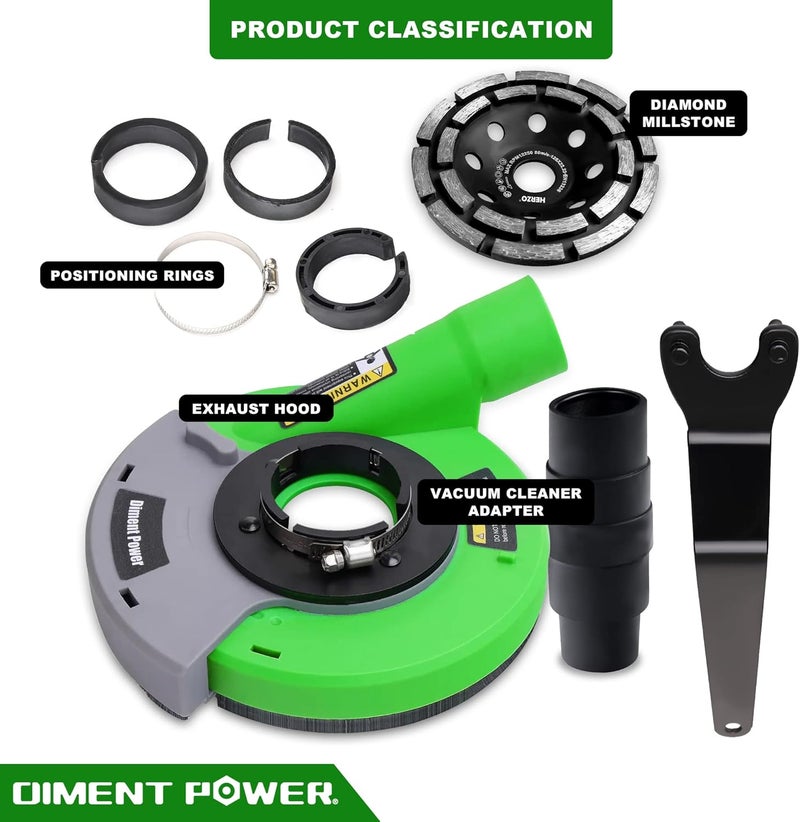 Diment Power Grinding Dust Shroud for Angle grinder 4 1/2-Inch / 5-Inch, Diamond Grinding Cup Wheel 5-Inch - Image 3
